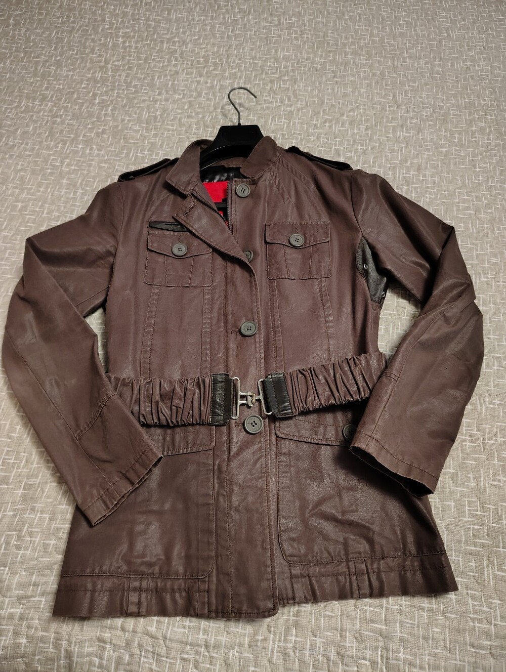 Rudsak Women’s Brown Utility Belted Jacket